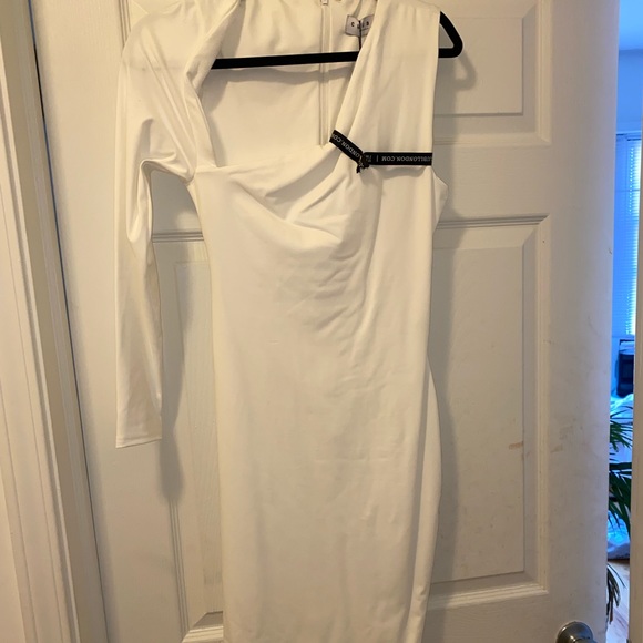 White one shoulder dress - Picture 2 of 2